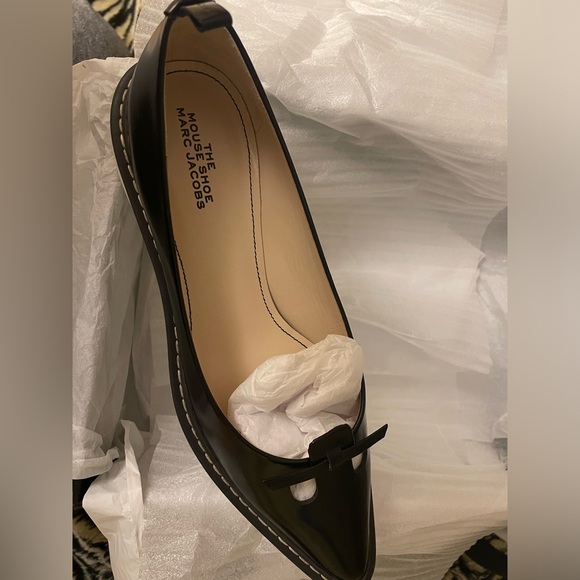 NWB Marc Jacobs Women's The Mouse Shoe Demi - Wedge Flats size 7 (37) Black - Picture 6 of 8